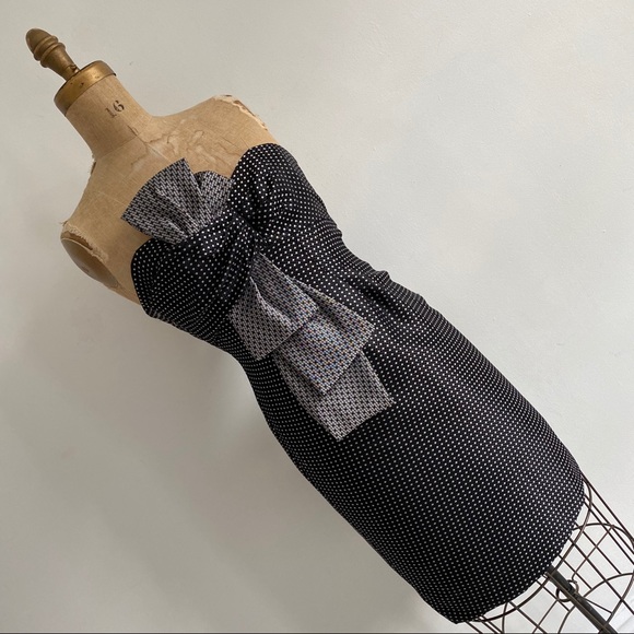 MAX & CLEO bold bow sweetheart strapless dress. - Picture 3 of 6